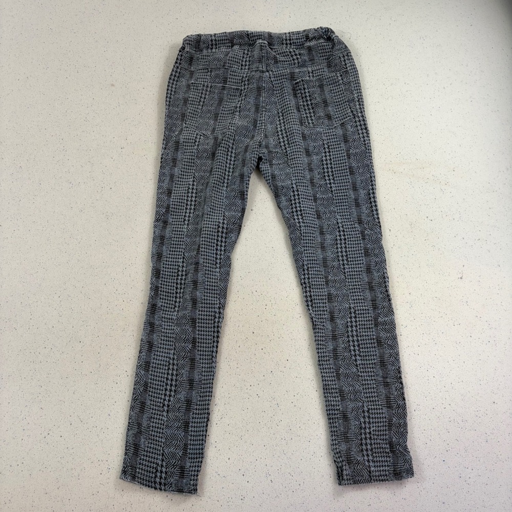 TEMPO PARIS Grey Blue Houndstooth Print Drawstring Jogger Pants Italy Size L - Picture 6 of 7
